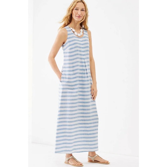 J Jill Love Linen Long Tank Maxi Dress - Picture 3 of 13